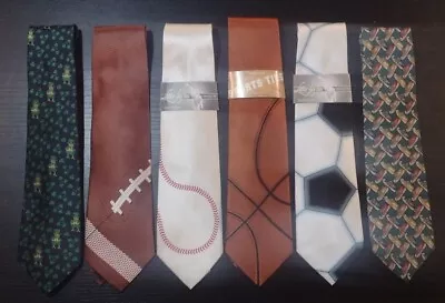 6pk Tie Lot - Sports - Irish - Casual - Ringmasters/Irish Luck/Structure  • $8.99