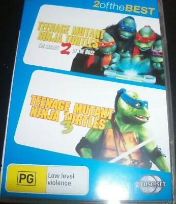 Teenage Mutant Ninja Turtles The Movies 2 & 3 (Australia Region 4) DVD   • $13.19