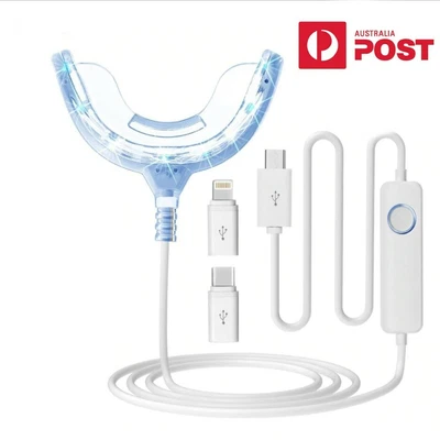 $30 • Buy Teeth Whitening Kit ─ 16 LED Lights ─ 16 Minute Treatments ─ Pearly White Smile