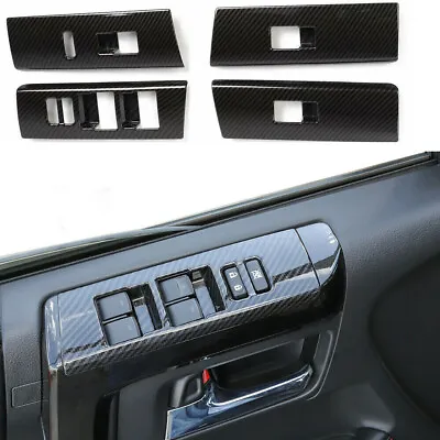 4pc Carbon Fiber Window Lift Switch Decoration Trim Cover For 4runner SUV 2010+ • $25.29