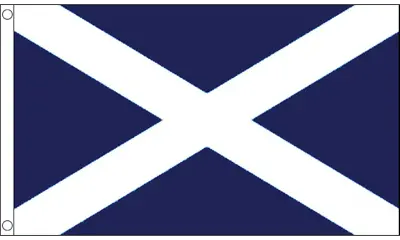 Giant 8ft X 5ft Scotland St Andrews Saltire Navy Scottish Polyester Banner Flag • £22.99