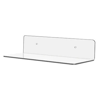 Acrylic Floating Shelf Wall Mounted Small Display Shelves Speaker Holder Rack • £5.94