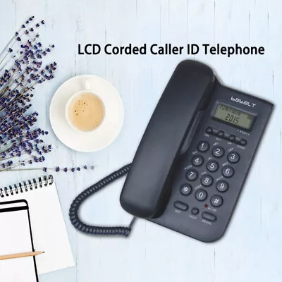 RJ11 Corded Wired Telephone Large Button Desk Phone For Hotel Office House Shop • £13.79