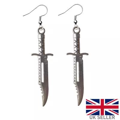 Army Hunting Knife Earrings Dagger Military Pendant Gift Blade Replica Jewellery • $4.96