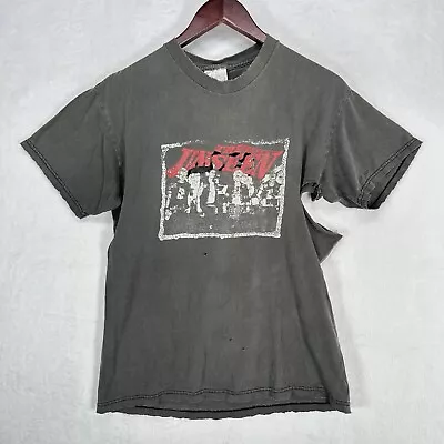 Vintage Unseen Shirt Mens Medium Black Distressed Faded Thrashed Punk Rock • $35