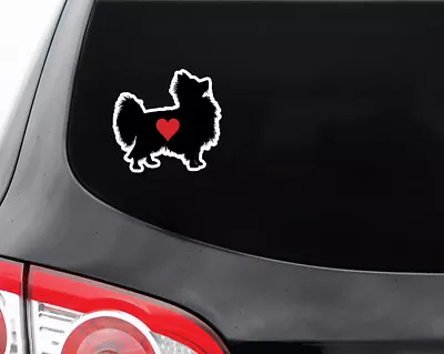 I Love Heart Papillon Dog Decal Sticker -Car  Window  Laptop • $3.75