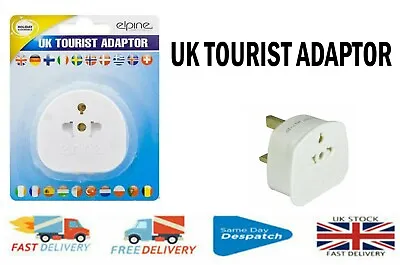 £2.79 • Buy Tourist Adaptor For  INT, EU, US To UK 3 Pin Tourist Travel Power Plug  Adaptor 