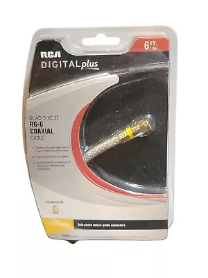 RCA Digital Plus Quad Shield RG-6 Coaxial Cable 6Ft DH6QC • $9.95