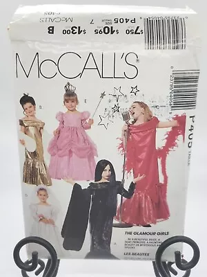 Uncut McCalls P405 Kids Bride Princess Elvira Movie Star Costume Pattern Size 7 • $4.99