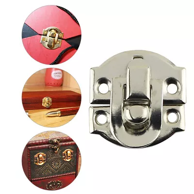 $2.74 • Buy Jewelry Box Wooden Case Suitcase Hasp Latch Lock Buckle Clasp Decor Antique