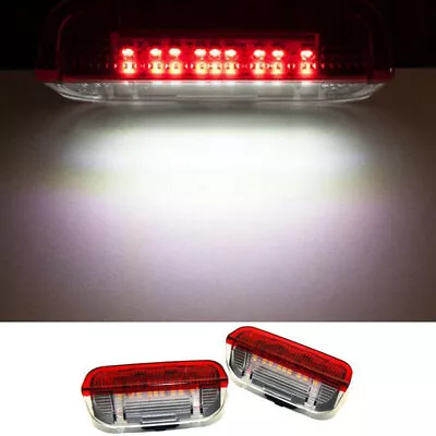 $14.59 • Buy 2Pcs Red Side Bulb Door Step Courtesy Light For VW CC Polo Golf Tiguan Jetta