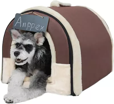 Small Dog House Indoor 2 In 1 Washable Covered Dog Cat Bed Insulated Cozy Pet  • $58.47