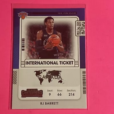 🔥🚨RJ Barrett International Ticket NBA Contenders New York Knicks 🔥🚨 • $1.88