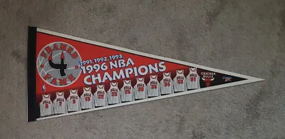 1996 Chicago Bulls NBA Champions Framed 4 Fame 30  Jersey Pennant Jordan Pippen • $14.99