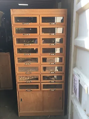 Mid-Century Haberdashery 'Tallboy' Shop Display Cabinet Chest Of Drawers • £999