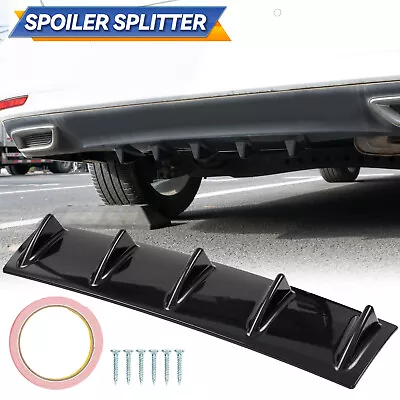 Universal 23  Car Gloss Rear Bumper 5 Shark Fins Spoiler Wing Lip Diffuser • $18.69