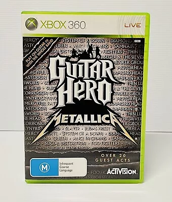 Guitar Hero Metallica XBOX 360 Over 20 Guests Acts PAL ( Tracked Postage) • $19