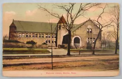 Memorial Library Malden MA Massachusetts 1910 Postcard (#5820) • $5.99