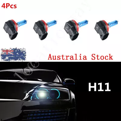 4* 12V H8 / H9 / H11 100W Xenon White Halogen Car Head Lights Globes Bulbs Lamps • $16.99