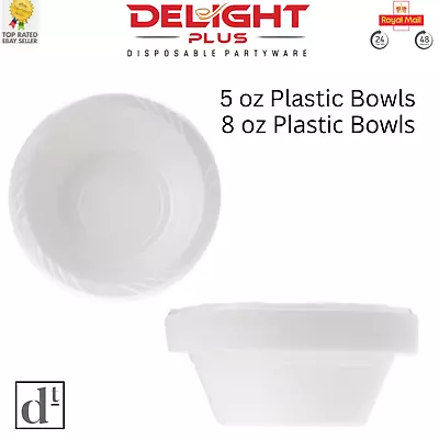 Plastic Bowl Dessert Soup Catering Disposable Party Wedding Birthday Reusable • $62.24