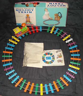 Vintage 1966 Matsuzo Kosuge Battery Operated Melody Train Toy Xylophone Keys Box • $29.99