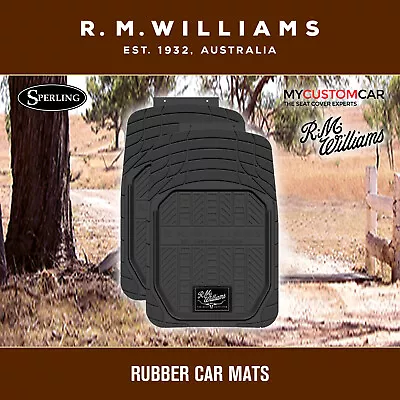 $79.99 • Buy RM Williams RMW Heavy Duty Rubber Car Floor Mats Black Front Pair
