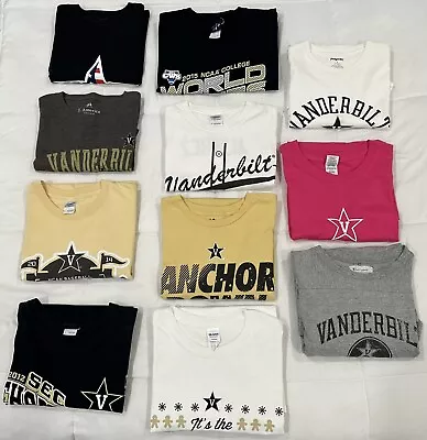 Collection Of 11 Preowned Vanderbilt Commodores NCAA T-Shirts- Sizes L/XL • $9.99