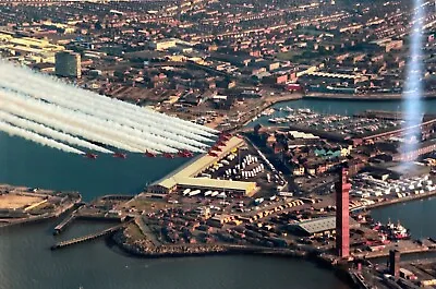 £0.50 • Buy RED ARROWS PHOTO APPROX.. 32cm By 48cm Featuring 11 Aircraft. GRIMSBY DOCKS.