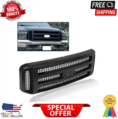 MATTE BLACK Grille CONVERSION For 1999-2004 Ford Super Duty F250 F350 F450 F550 • $243.35