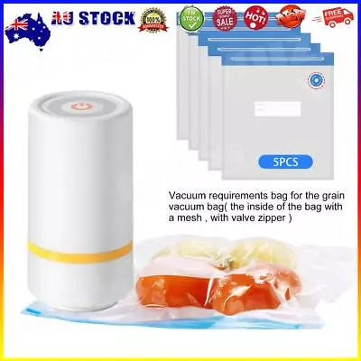 # 5pcs Vacuum Food Seal Bags Food Compression Pouch Fresh-keeping Saver (21x22cm • $8.34