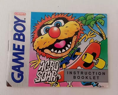 Agro Soar Original Manual / Booklet- Nintendo Gameboy PAL • $500