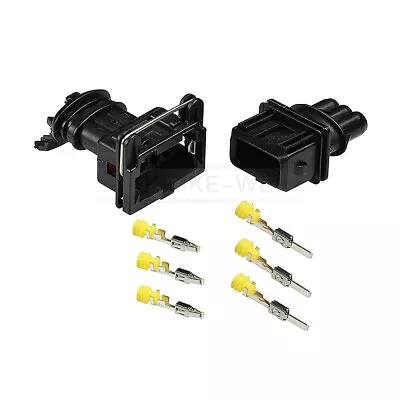 AMP JPT 3 Pin Sealed Waterproof 3.5mm Male & Female Kit Plug Connector New • $4.28