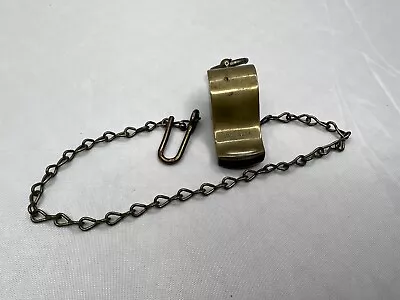 Vintage Brass Military Whistle With Chain; Made In USA • $30