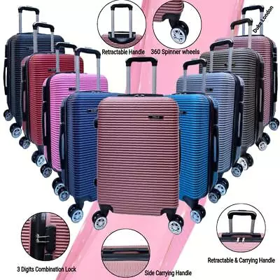 Suitcase Luggage 18  20  26  30  32  Hard Shell Lightweght Luxury 4 Wheels 8 CoL • £22.97