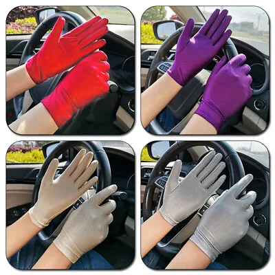 £2.63 • Buy Women Summer Thin Stretch Gloves Outdoor Sun Protection Driving Costume Gloves 