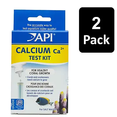 2 X API Calcium Test Kit Saltwater Aquarium Water 1-Count Test Kit • £18.99