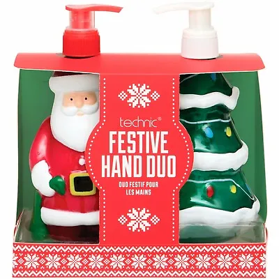 £11.99 • Buy Technic Christmas Tree & Santa Hand Wash And Cream Lotion Duo Hand Care Gift Set
