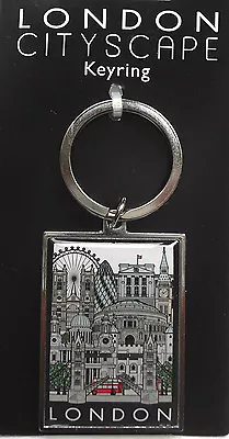 London Cityscape Metal Key Ring • £3.40