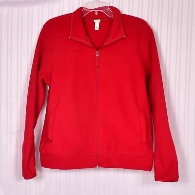 Merona Women's Zip Up Jacket Red Fleece Size XL • $17.94