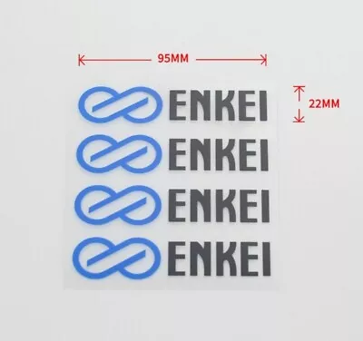 4 X Enkei Wheel Decal Sticker Blue Black For TS-5 PR05 Kojin RT6 PF05 T6R EVO • $11.50