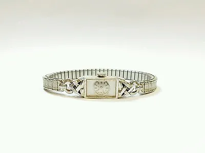 $250 • Buy Vintage 14k White Gold Ladies Bulova 17 Jewels Wrist Watch