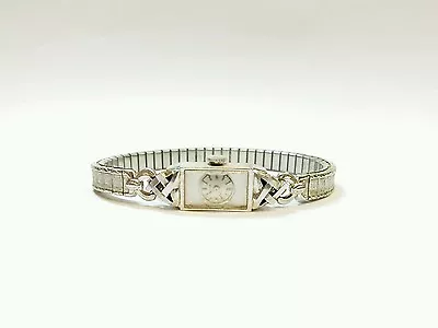 $250 • Buy Vintage 14k White Gold Ladies Bulova 17 Jewels Wrist Watch