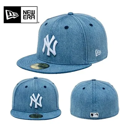 NEW ERA 59 FIFTY Cap New York Yankees Washed Denim X White MLB 60546683 JPN New • $82.64