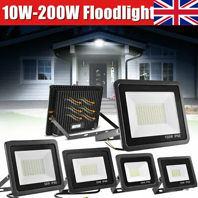 Led Flood Light Outside Light Security Flood Lights Garden Lamp Cool White • £7.51