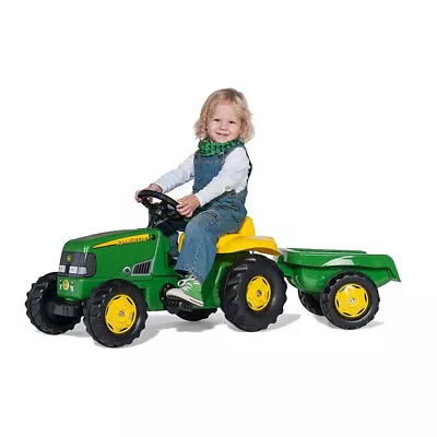 John Deere Rolly Kid Tractor With Trailer • $295
