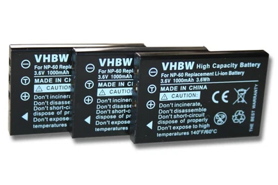 £13.99 • Buy 3x Battery For Toshiba Camileo P20 Pro P30 HD Pro P10 PX1488K P30 PX1497K P30