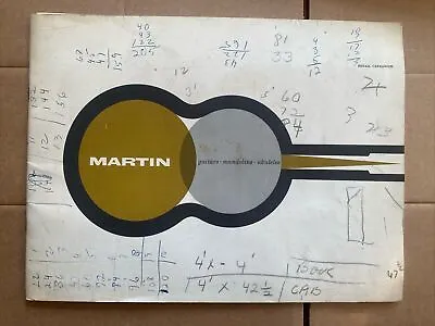 1960 Vintage Martin Guitar Retail Catalog W/ Price List RARE! Ukulele Mandolin • $215