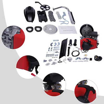 4-Stroke Bike Engine Motor Kit 49CC Gas Petrol Motorized Bicycle Scooter Belt • $167.20