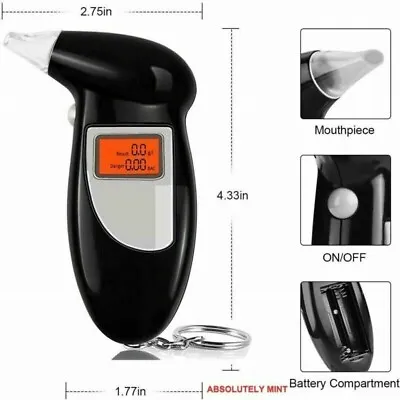 £12.99 • Buy Electronic Breathalyser Digital Home Alcohol Breath Tester Kit Breathalyzer NEW