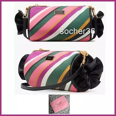 Kate Spade Sweet Treats Festive Multi Stripe Jacquard Small Barrel Bag Nwt $398 • $153.33